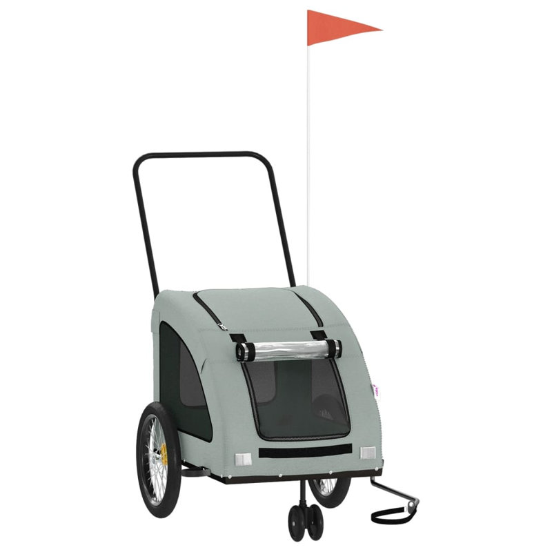 Foldable Pet Bike Trailer, 68 x 137 x 72 cm, grey