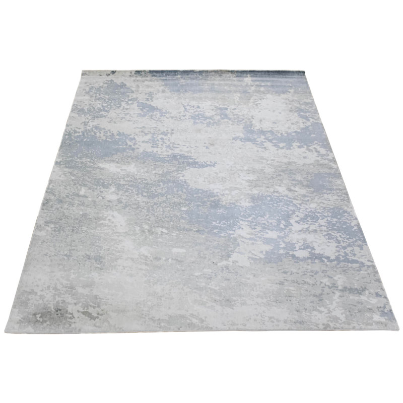 Tapis bleu tissé à la main et à plat