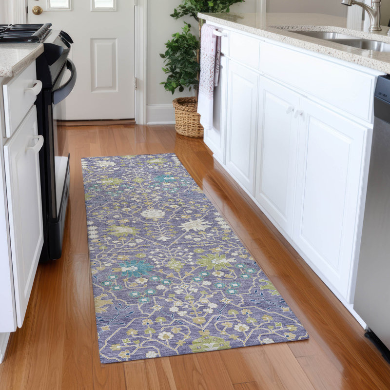 Premium Machine Washable Guada AMF1009 Oriental Rug, Runner 2'3" x 7'6"