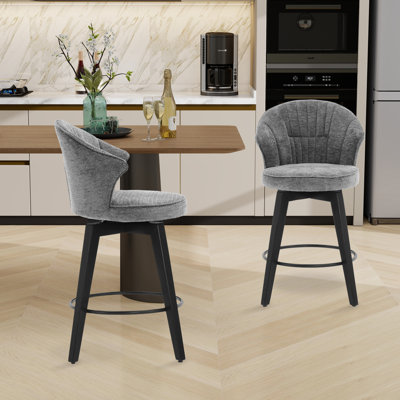 Upholstered Counter&Bar Stool(Set Of 2)
