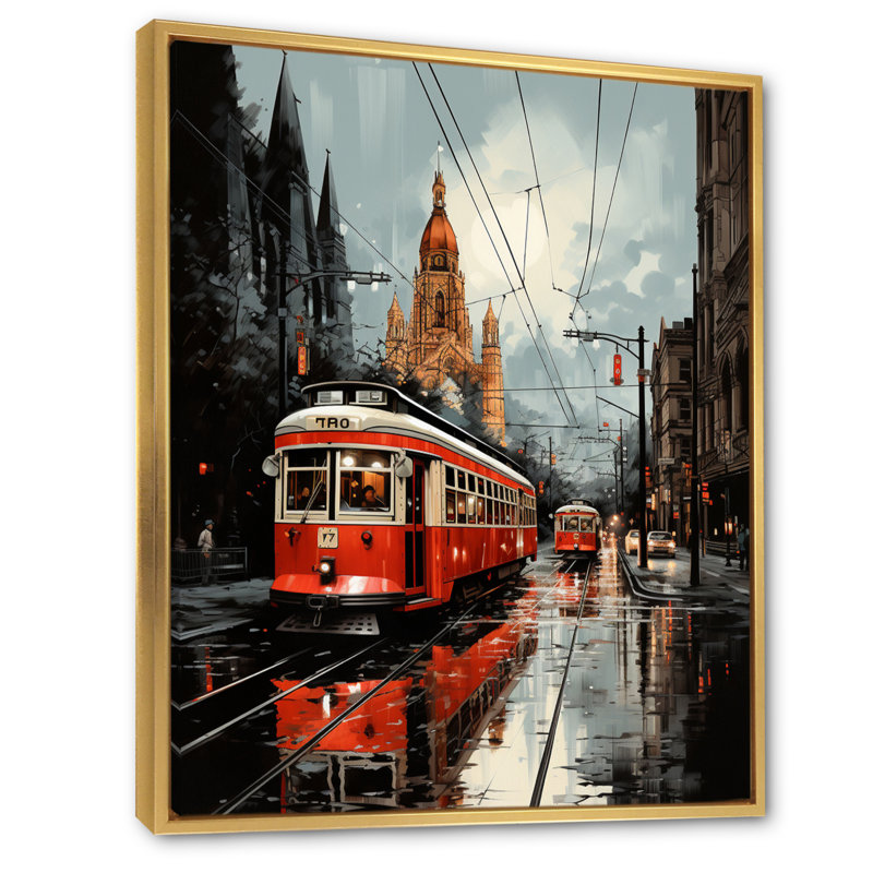 «Lynese Toronto Urban Contrast I», reproduction sur toile, H 32 po x l 16 po x P 1 po, Cadre flottant doré