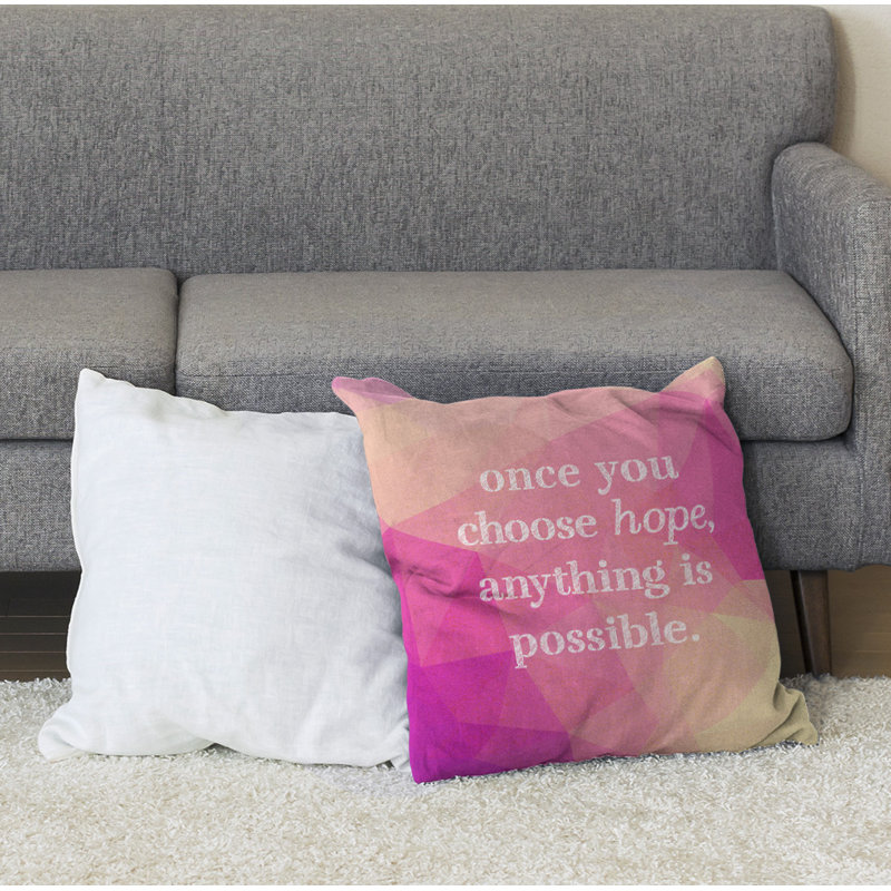 Coussin de sol pierres précieuses choisissez Hope, 40 po x 40 po, Diamant rose