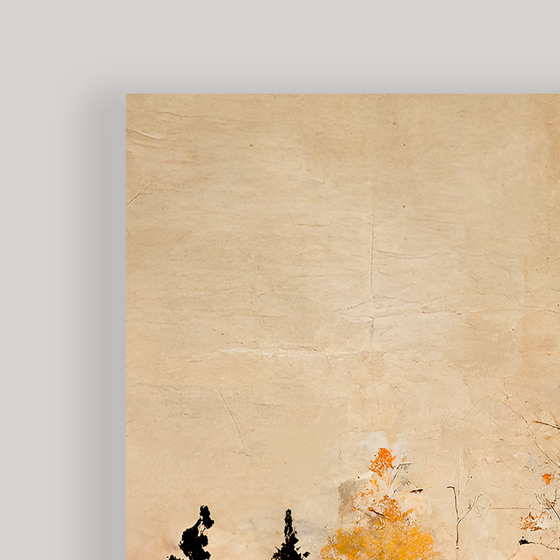 «A Forest in Autumn» par Treechild - Ensemble de 3 reproductions de cadres photo sur bois, L 60 po x H 40 po