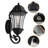1-Light matte black industrial glass dimmable outdoor Wall Sconces