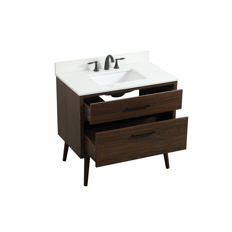Ensemble de meuble-lavabo simple 36 po Steinfeldt, Noyer