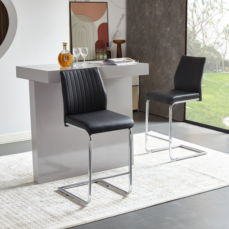 Tabouret de comptoir 25,59 po, Noir