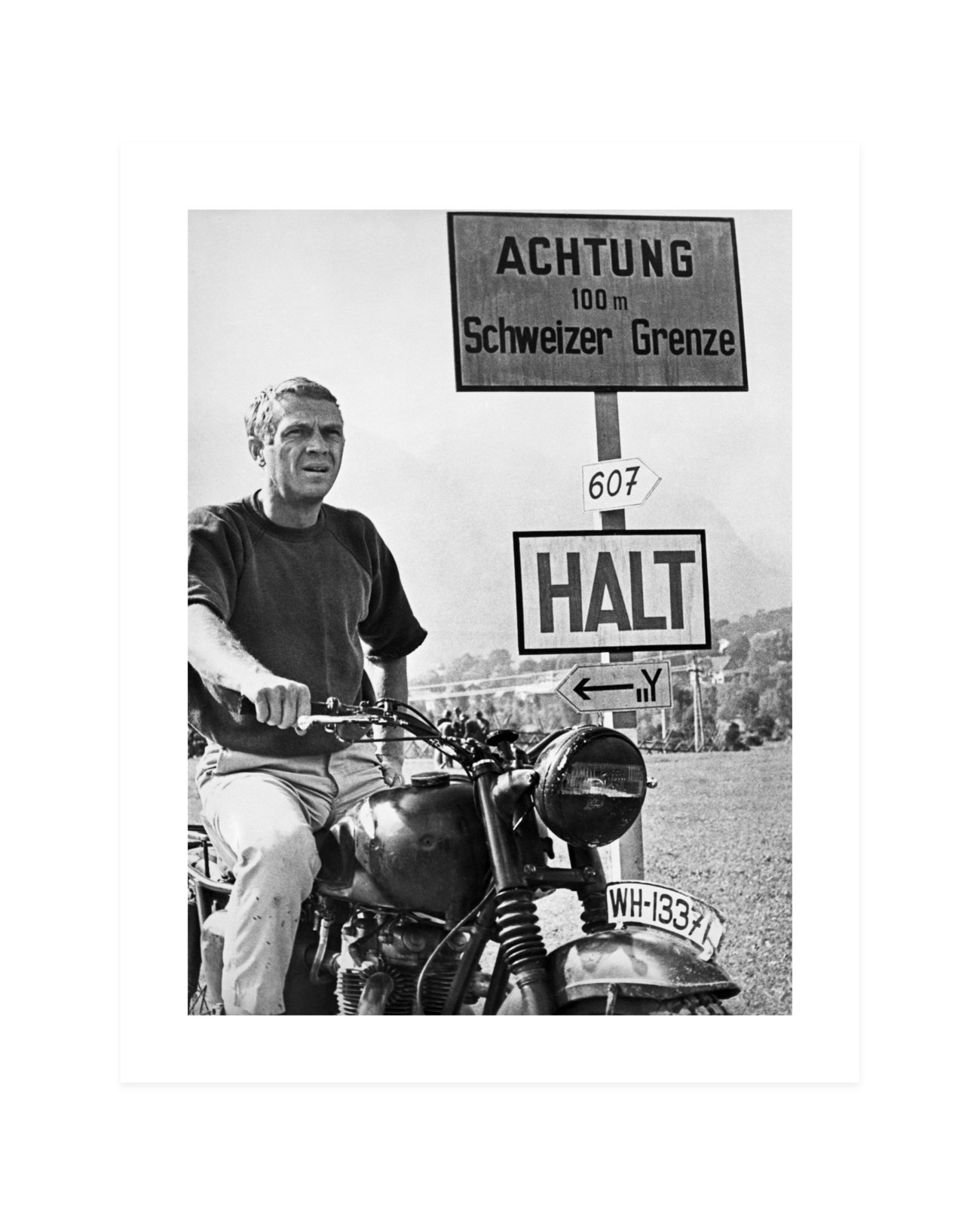 Steve mcqueen discount poster motorcycle