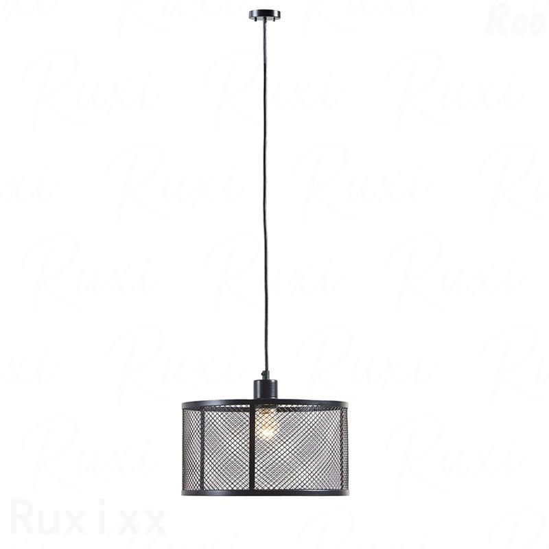 Luminaire suspendu en métal et en maille