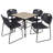 Kee Mobile Square Breakroom Table and Chair Set-73413151-73413156