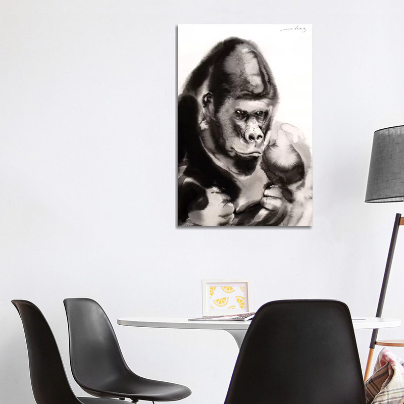 Gentle Gorilla by Soo Beng Lim - Wrapped Canvas Painting, 66.04 cm H x 45.72 cm W x 1.91 cm D