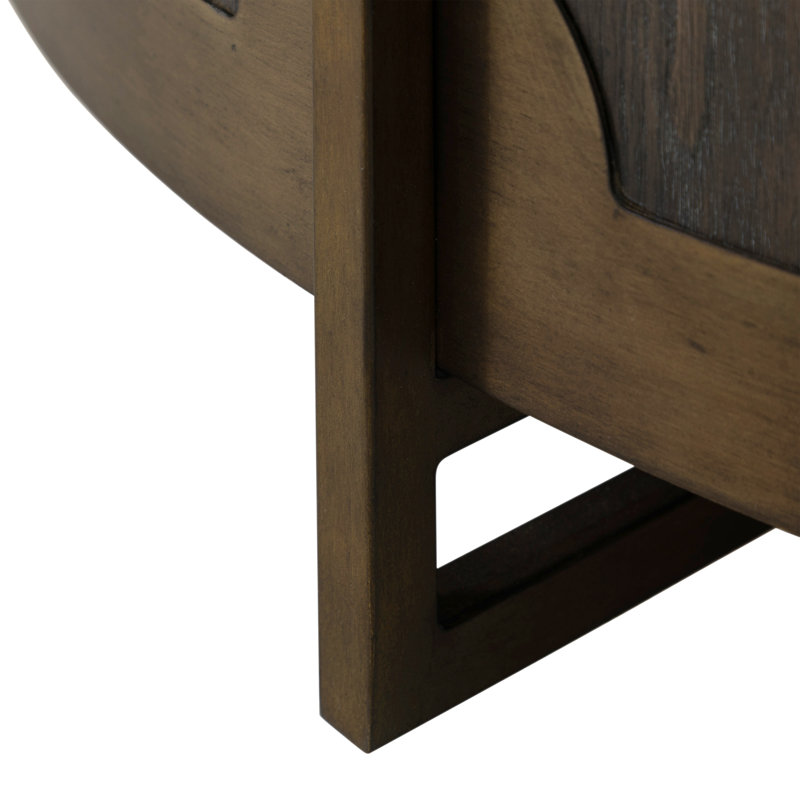 Table basse Clifton - foncé, Plateau noir / base brune