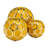 Decorative Stoneware and Ceramic Orbs with Glossy Geometric Design, Set of 3