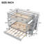 Lit superposé double avec lit gigogne escamotable et structure de rangement fonctionnelle, gris-404592157-404592159
