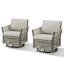 Ensemble de chaises coulissantes pivotantes en osier tissé de style moderne pour l'extérieur (ensemble de 2)-928590358