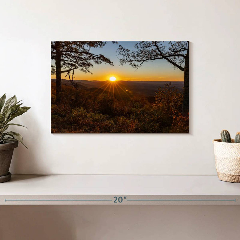 Blue Ridge Parkway au coucher du soleil, H 8 po x l 12 po