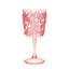 Ensemble de quatre verres à vin tout usage en acrylique à motif cachemire rose