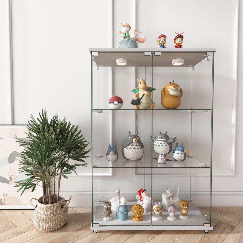 Vitrine moderne en verre avec lumières DEL
