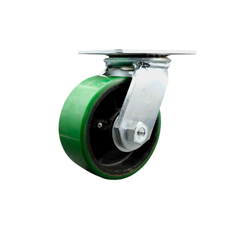 Roulettes pivotantes en poly sur roulettes en fonte