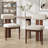 Modern Upholstered Dining Chairs with Rolled Back & Solid Wood Legs-1550080873