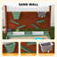 HOMCOM 285.75cm x 325.12cm Fir Wood Square Sandbox with Cover