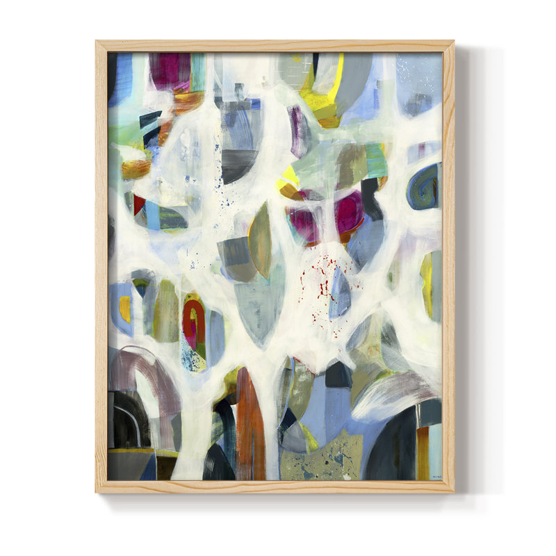 Interaction Framed Print - Solid Wood, 11" H x 9" W, Natural