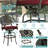  10-Piece High Patio Dining Set, All Weather Cast Aluminum Outdoor Bar Table And Chairs Set, Includes 8 Swivel Bar Stools & 61" Bar Height Dining Table With 24" Lazy Susan, Umbrella Hole-1488962144