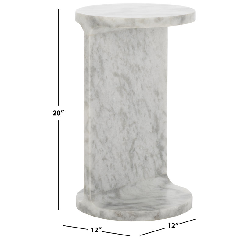 Hatteras Marble End Table, Dark Gray