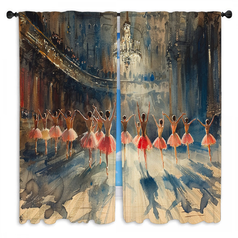 Paire de rideaux obscurcissant en polyester Roshaan, L 20 po x L 52 po