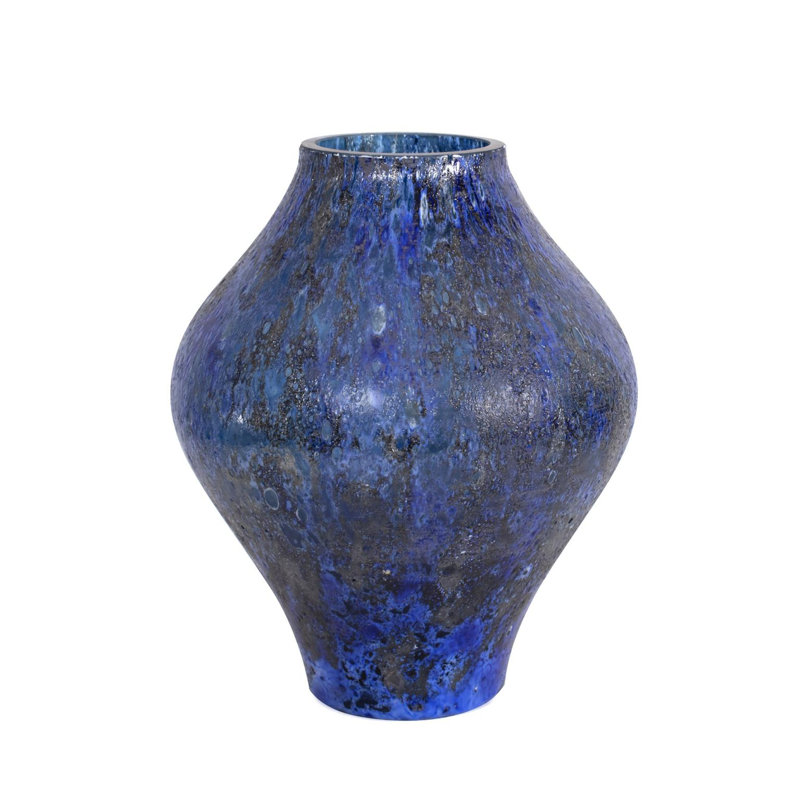 Nestora Art Glass in Deep Azure Blue- Short