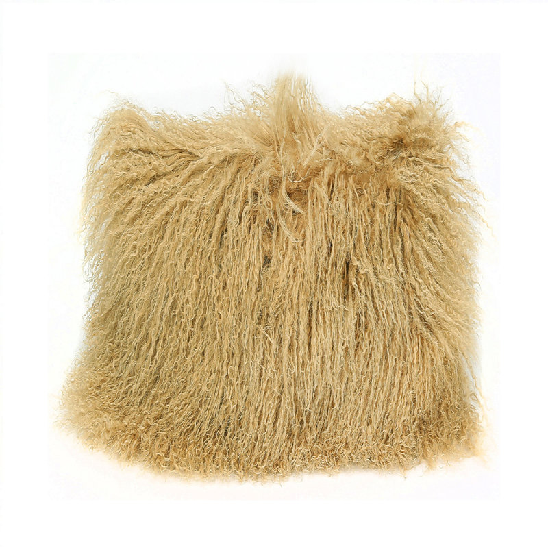 Wool Pillow Cover & Insert, 18" x 18", Camel