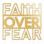 Faith Over Fear - décoration murale décorative en métal or noir-130154468-94208250