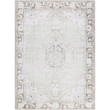 Our PNW Home x Livabliss Machine Washable Oriental Boho Cream Light Brown Area Rug