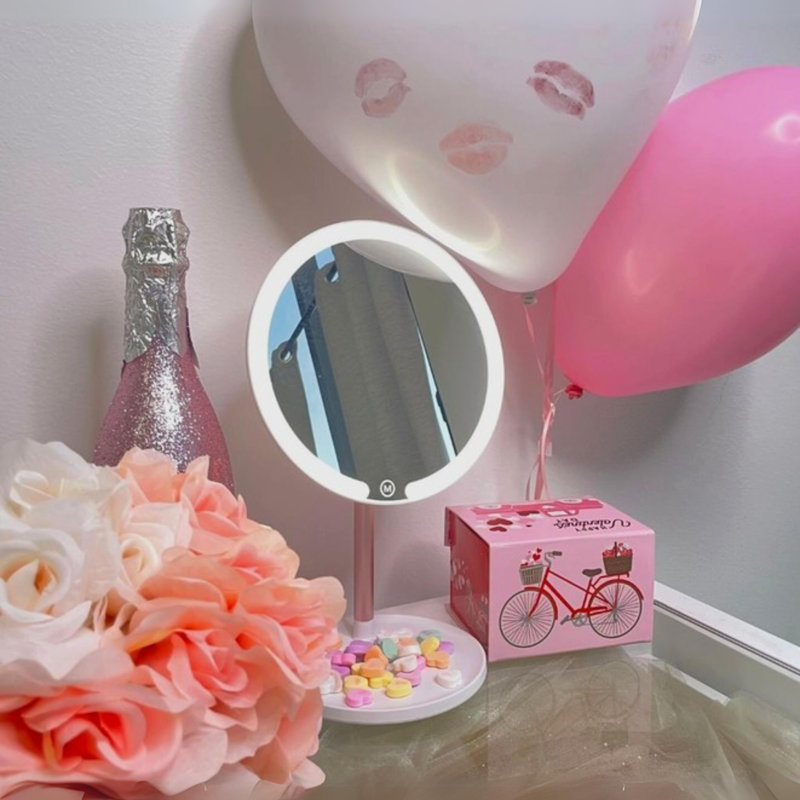 Affinity Tri Tone Rechargeable LED Makeup Mirror with Lights and Magnification, Touch Sensor