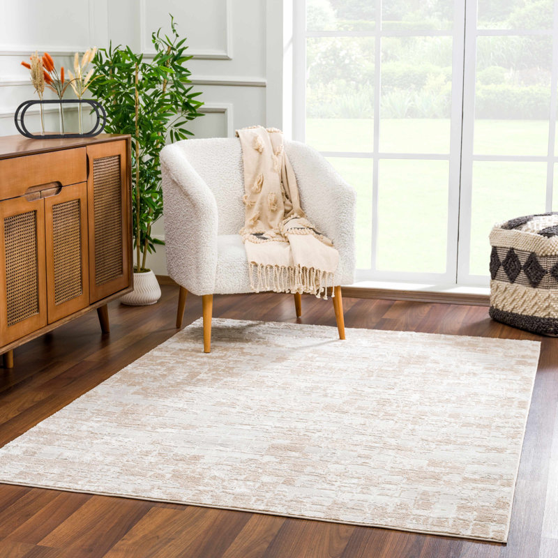 Tapis crème / beige Straten, Rectangle 7 pi 10 po x 10 pi