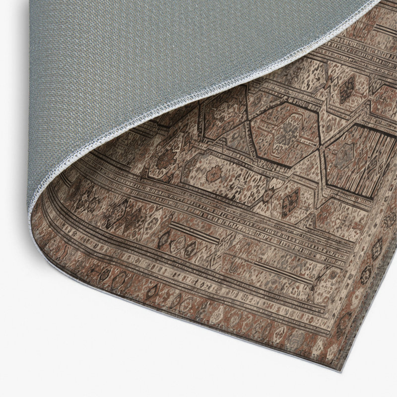 Tapis d'intérieur et d'extérieur brun Persian, Rectangulaire 8 pi x 10 pi