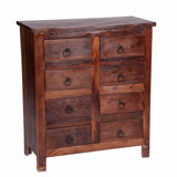 Commode anglaise en bois massif à 8 tiroirs Truby