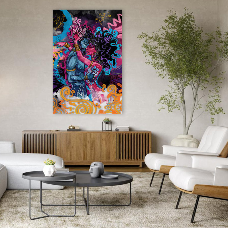 Paix - Art contemporain afro-américain, H 48 po x l 32 po