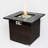 Rectangle Steel Propane Smokeless Fire Pit Table with Hidden Fuel Tank