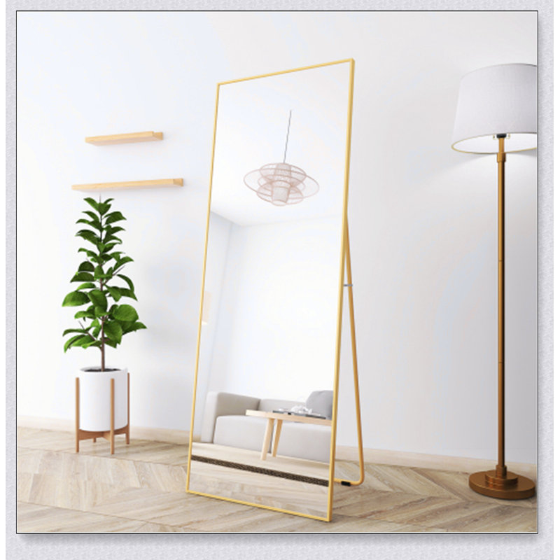Wall-Mounted Alloy Frame Full Length Mirror