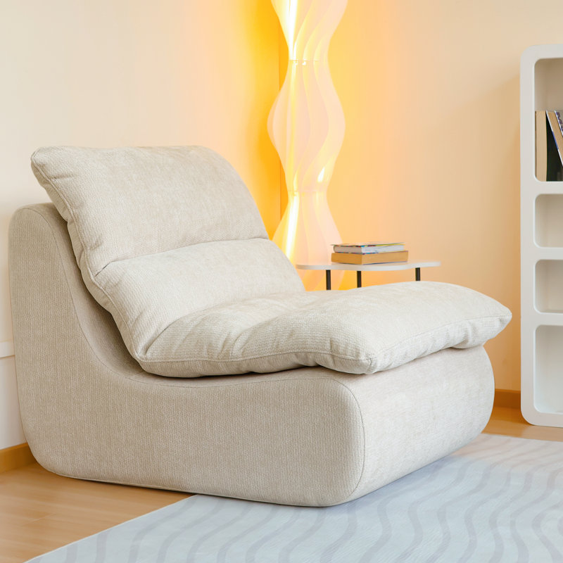 Fabric 82.5cm Reception Sofa, White Fabric