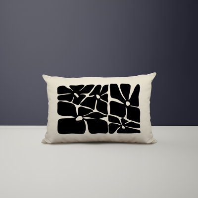 Polyester Lumbar Rectangular Indoor/Outdoor Pillow Cover & Insert