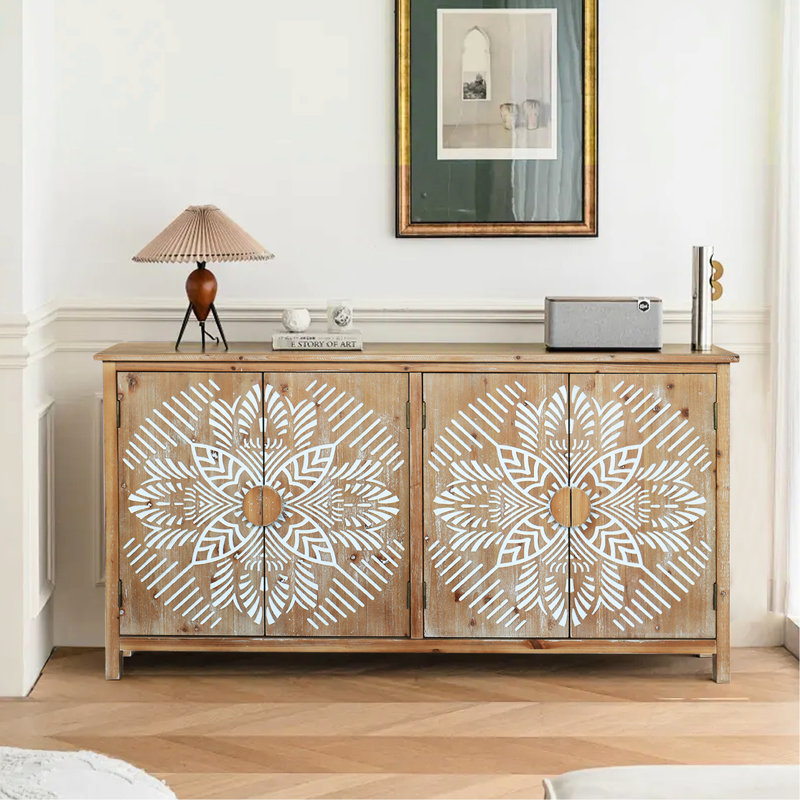 Armoire 60 "pour vestibule brun et blanc antique avec solutions de rangement pratiques