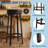 Set of 4 Swivel Backless Bar Stools with Footrest,30.7" Height and 360° Swivel,Round PU Faux Leather Seat and Metal Frame, Perfect for Kitchen Island and Home Bar-447060693