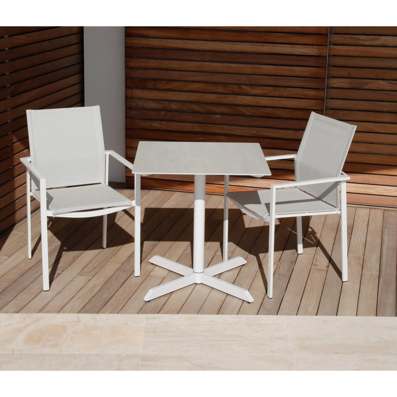 Mercury Dining Outdoor Dining Armchair, Seagull/Arctic White
