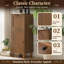Armoire de rangement secrétaire avec bureau rabattable, 1 porte et tablette intérieure, brun noyer