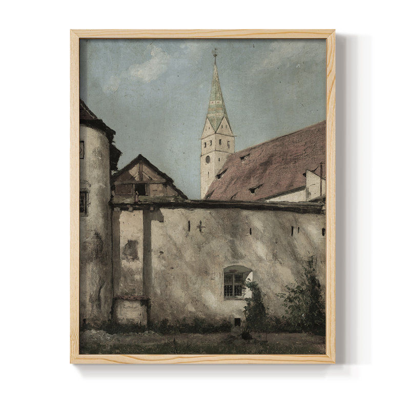 «Vintage Landscape CXC III», reproduction encadrée - bois massif, Naturel, H 30 po x l 24 po