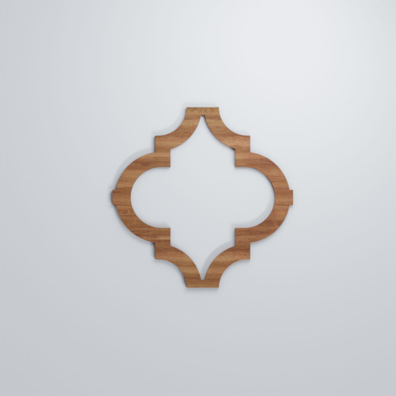 Panneaux muraux en bois Marrakech, Noyer, H 7 3/8 po x l 7 3/8 po x P 1/4 po