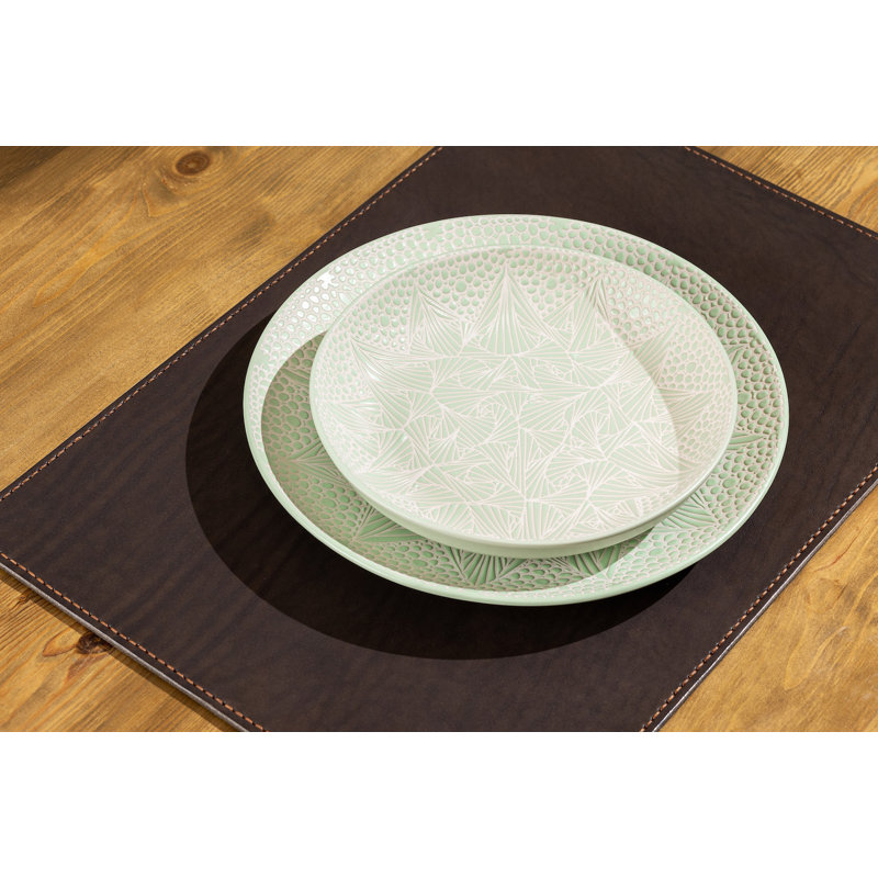 Vancel Leather Solid Colour Rectangle Placemat