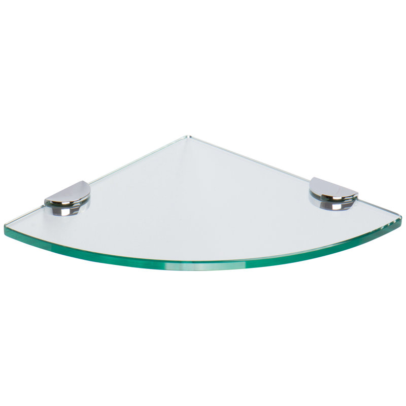 Sine Corner Shelf, Polished chrome