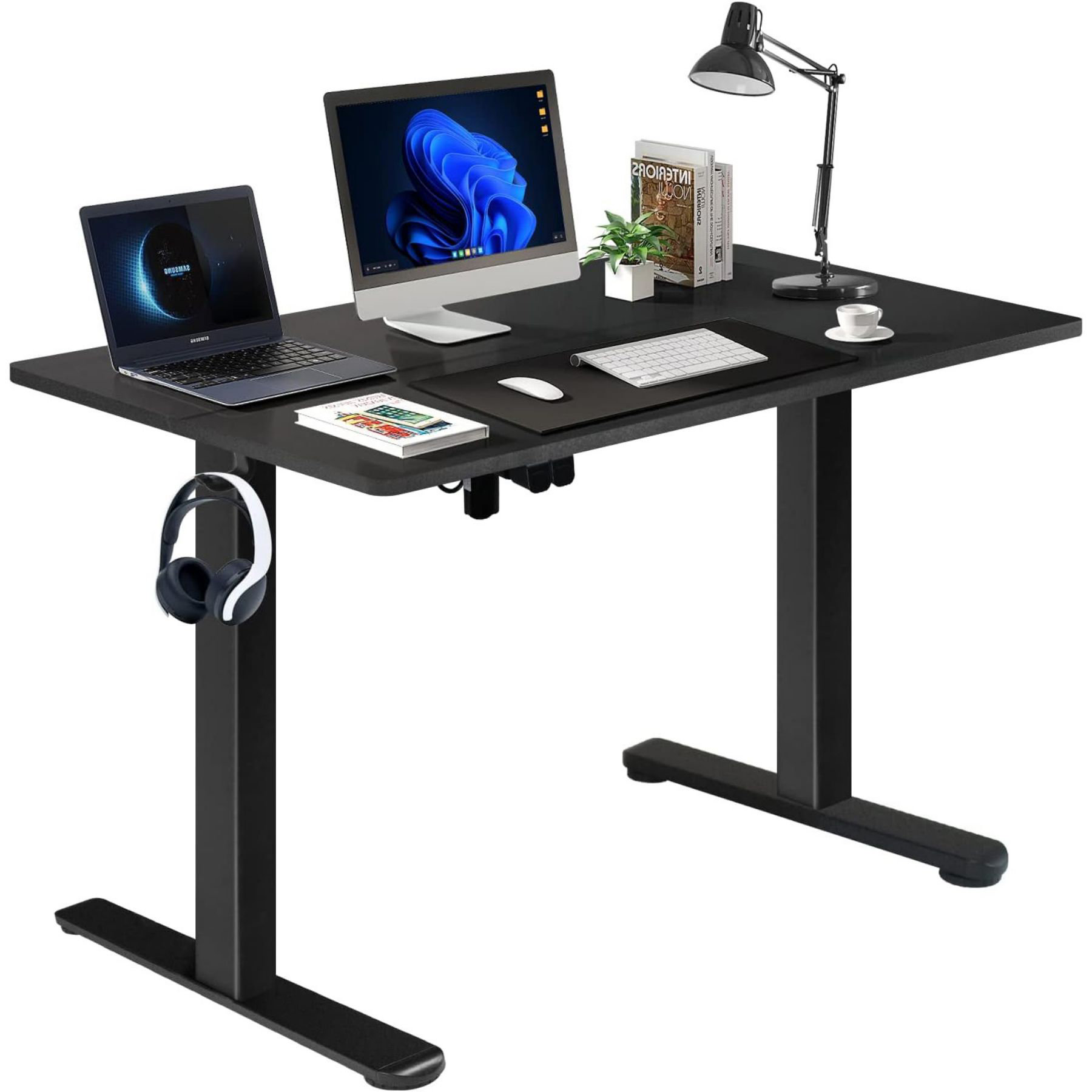 Ebern Designs Bardara Adjustable Metal Base Standing Desk | Wayfair